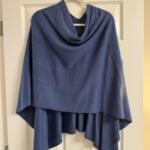 Lulus Blue Shawl Poncho Shrug